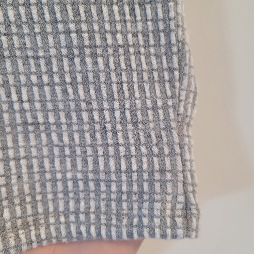 Blue-Grey And White Checkered Tee